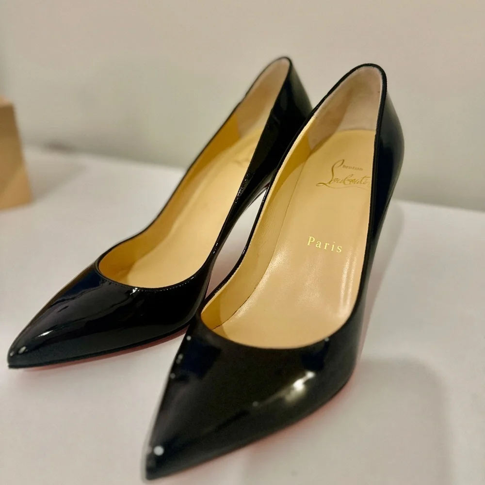 Christian Louboutin Glossy Black Heels - Picture 8 of 15